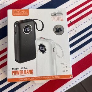 Portable-Charger-Power-Bank - 15000mAh PD 30W Power Bank, black
